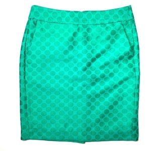 Banana Republic green polka dot skirt with pockets